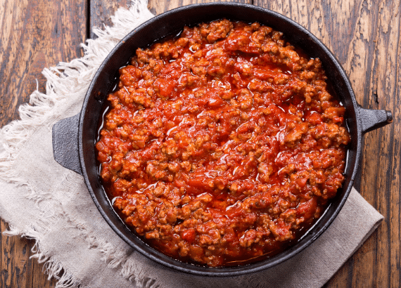 LOW CARB BOLOGNESE WITH ZOODLES