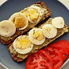 Crackers and hard boiled eggs